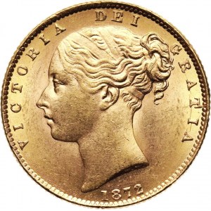 Great Britain, Victoria, Sovereign 1872, London, die number 23