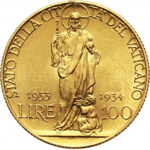 Vatican, Pius XI, 100 Lire 1933/34