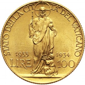Watykan, Pius XI, 100 lirów 1933/34
