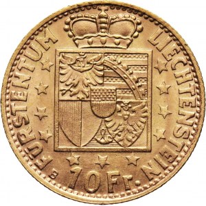 Liechtenstein, Franz Joseph II, 10 Francs 1946