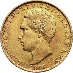 Portugal, Louis I, 2000 Reis 1866
