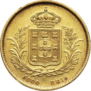 Portugal, Louis I, 5000 Reis 1863