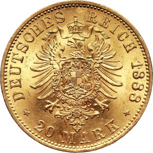 Germany, Prussia, Friedrich III, 20 Mark 1888 A, Berlin