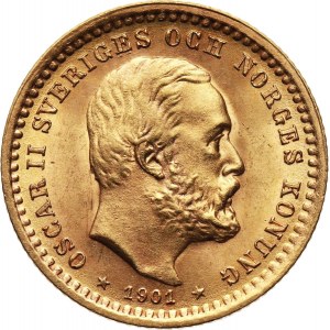 Sweden, Oscar II, 5 Kronor 1901 EB