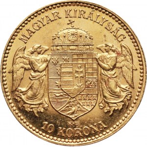 Hungary, Franz Joseph I, 10 Korona 1911 KB, Kremnitz