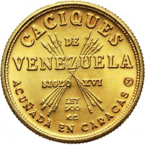 Wenezuela, złoty medal bez daty (około 1960 roku), Indiańscy wodzowie, Urimare