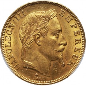 France, Napoleon III, 50 Francs 1866 A, Paris