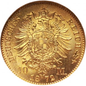 Germany, Prussia, Wilhelm I, 10 Mark 1872 A, Berlin