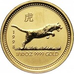 Australia, set of 3 gold coins from 1998, Year of the Tiger