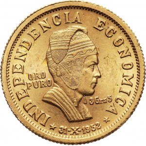 Boliwia, 3 1/2 gramos (5 bolivianos) 1952