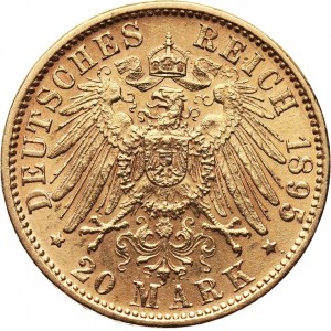 Germany, Bavaria, Otto, 20 Mark 1895 D, Munich