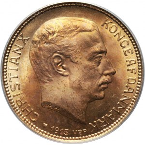 Dania, Krystian X, 20 koron 1915 VBP, Kopenhaga