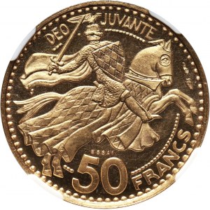 Monaco, Rainien III, 50 Francs 1950, ESSAI