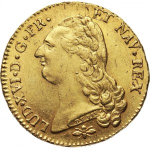 Francja, Ludwik XVI, podwójny Louis d'or 1786 D, Lyon