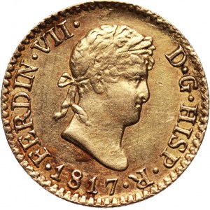 Spain, Ferdinand VII, 1/2 Escudo 1817 M-GJ, Madrid