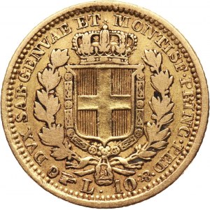 Włochy, Sardynia, Karol Albert, 10 lirów 1833 P, Turyn