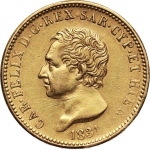 Włochy, Sardynia, Karol Feliks, 40 lirów 1831 P, Turyn