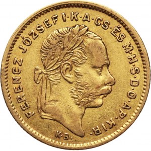 Hungary, Franz Joseph I, 4 Forint = 10 Francs 1870 KB, Kremnitz
