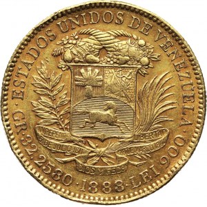 Venezuela, 100 Bolivares 1888, Caracas