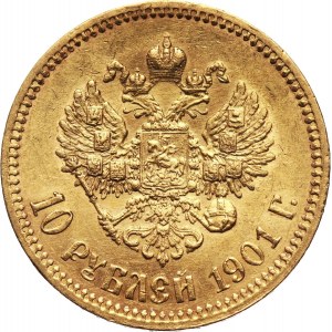 Russia, Nicholas II, 10 Roubles 1901 (ФЗ), St. Petersburg