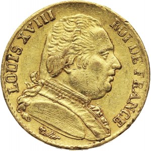 Francja, Ludwik XVIII, 20 franków 1815 Q, Perpignan