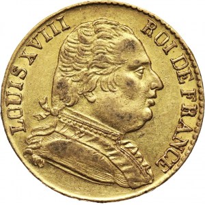 Francja, Ludwik XVIII, 20 franków 1815 R, Londyn