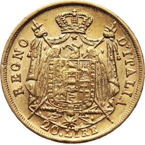 Italy, Kingdom of Napoleon I, 20 Lire 1809 M, Milan