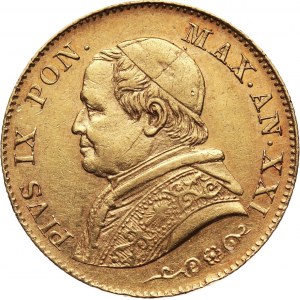 Vatican, Pius IX, 20 Lire 1866 XXI R, Rome