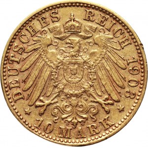 Germany, Bavaria, Otto, 10 Mark 1903 D, Munich