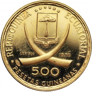 Equatorial Guinea, 500 Pesetas 1970, Lenin