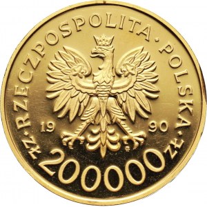 Poland, 200000 Zlotych 1990, Solidarity, diamater 32 mm