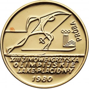 PRL, 2000 złotych 1980, PRÓBA, Zimowe Igrzyska Lake Placid