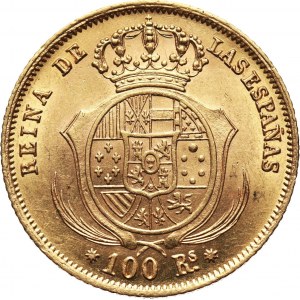 Hiszpania, Izabela II, 100 reali 1862, Barcelona