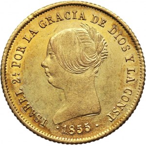 Spain, Isabel II, 100 Reales 1855, Sevilla