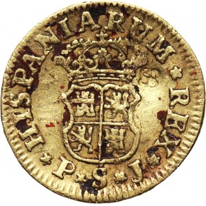 Hiszpania, Ferdynand VI, 1/2 escudo 1751 S-PJ, Sewilla