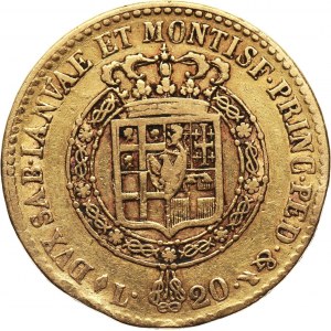 Italy, Sardinia, Vittorio Emanuele I, 20 Lire 1818 L, Torino