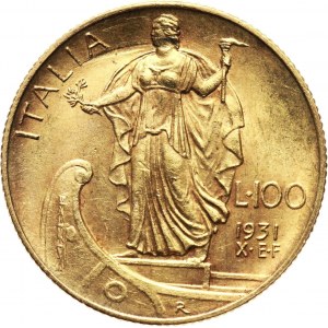 Italy, Vittorio Emanuele III, 100 Lire 1931 R Year X, Rome