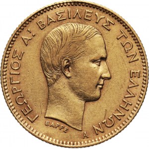 Greece, George I, 10 Drachmai 1876 A, Paris