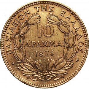Grecja, Jerzy I, 10 drachm 1876 A, Paryż