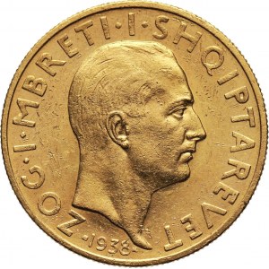 Albania, Amet Zogu, 50 Franga Ari 1938 R, Rome