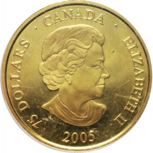 Kanada, Elżbieta II, 75 dolarów 2005, Jan Paweł II