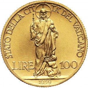 Vatican, Pius XII, 100 Lire 1939