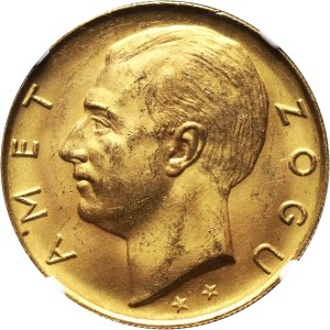 Albania, Amet Zogu, 100 Franga Ari 1927 R, Rome