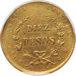 Costa Rica, 10 Pesos 1870 GW, San Jose