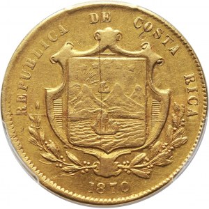 Costa Rica, 10 Pesos 1870 GW, San Jose