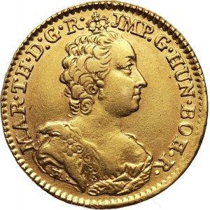 Austria, Niderlandy, Maria Teresa, souverain d'or 1755, Antwerpia