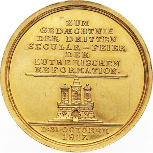 Germany, Hamburg, 10 Ducats gold medal from 1817, Martin Luther - 300 Years of the Reformation