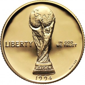 Stany Zjednoczone Ameryki, 5 dolarów 1994 W, MŚ w USA, stempel lustrzany