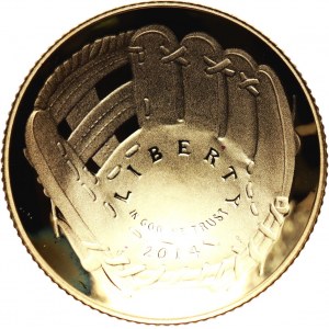 USA, 5 Dollars 2014 W, Baseball Hall of Fame, Proof