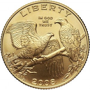 USA, 5 Dollars 2008 W, Bald Eagle, Uncirculated